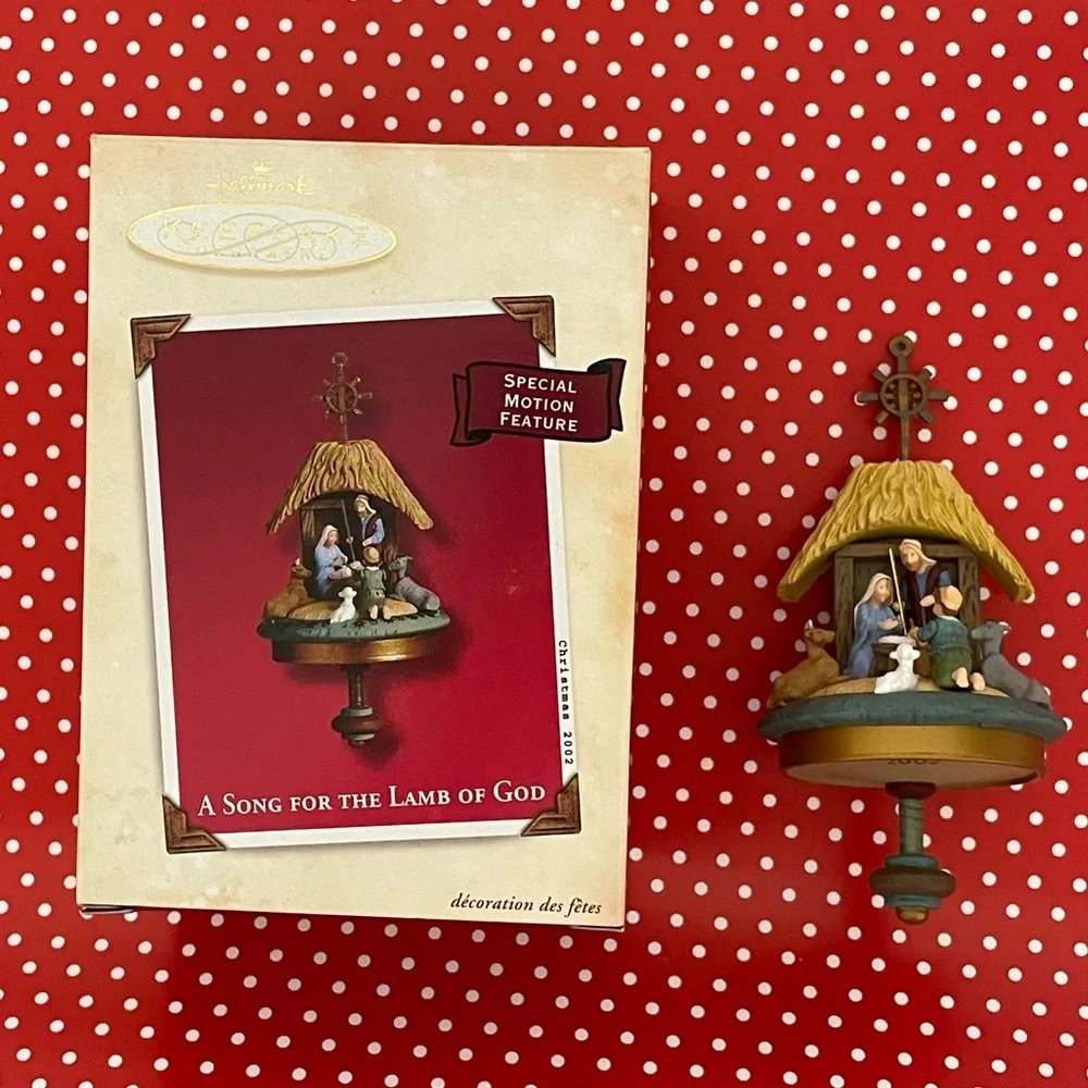 2002 HALLMARK A Song For The Lamb Of God Nativity Motion Christmas Ornament